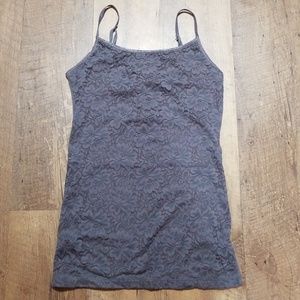 Gray lace cami